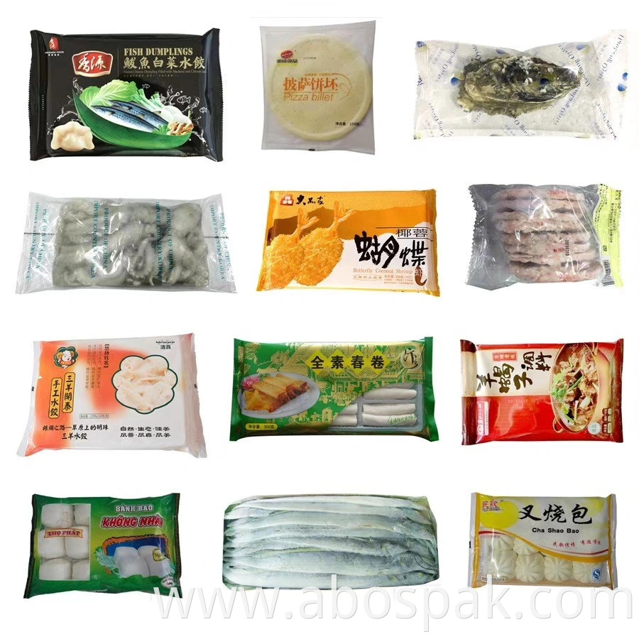 Automatic Frozen Food Packing Machine for Frozen Dumpling Empanada Samosa Horizontal Packaging Overwrapping Machine